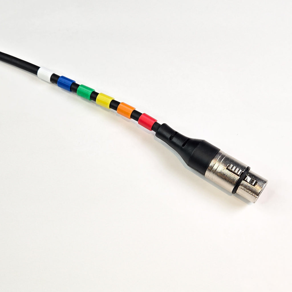 XLR Color Clips - Cable Length Identifiers (100 pack)