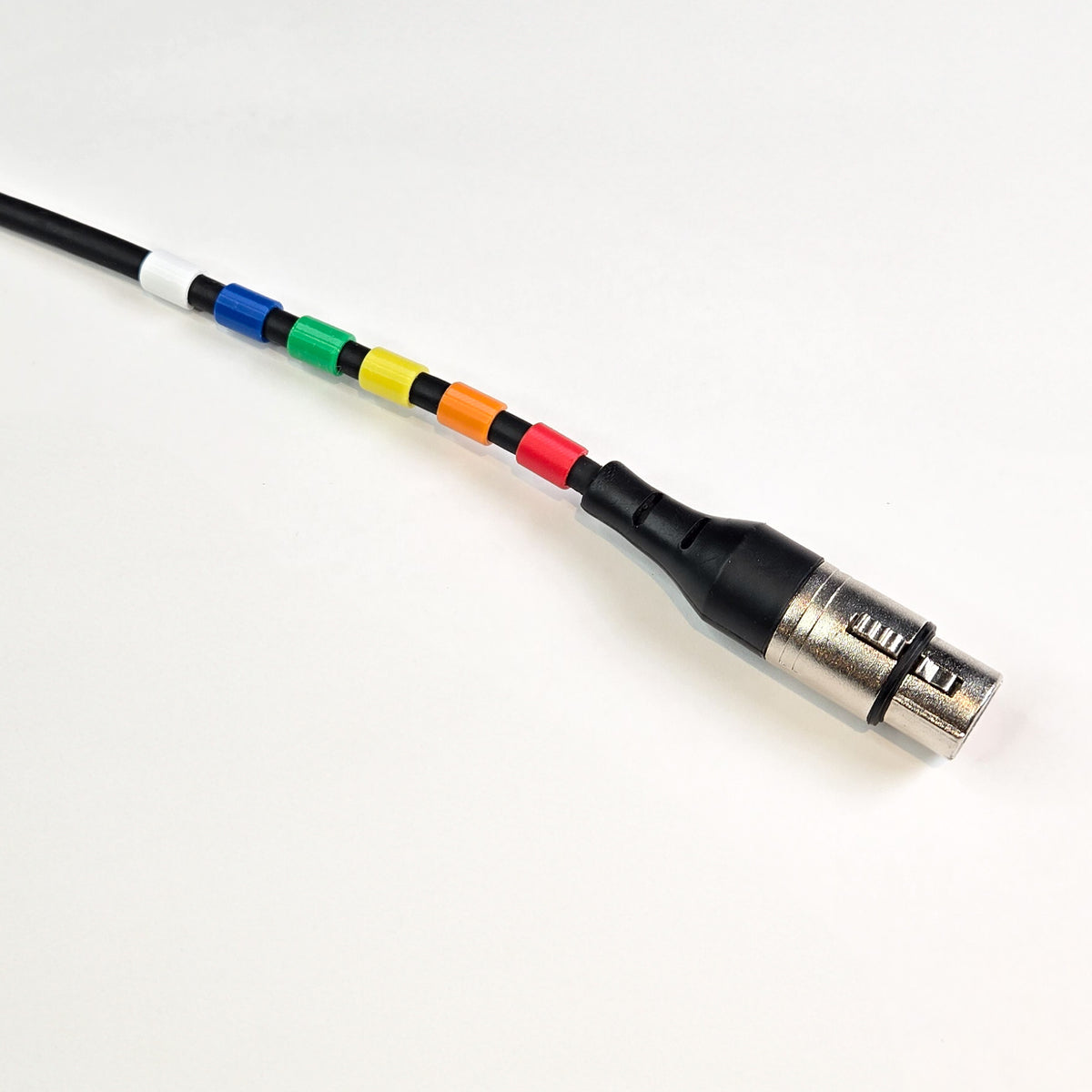 XLR Color Clips - Cable Length Identifiers (100 pack)