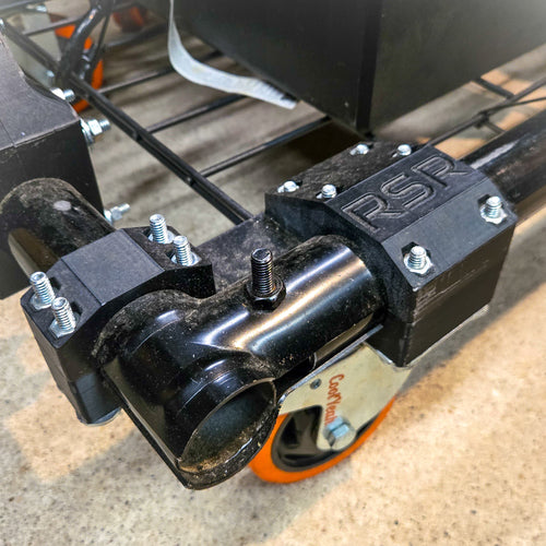 4-Pack DIY Lighting Cart Caster Mount - (For 1-5/8" Fence Tube)