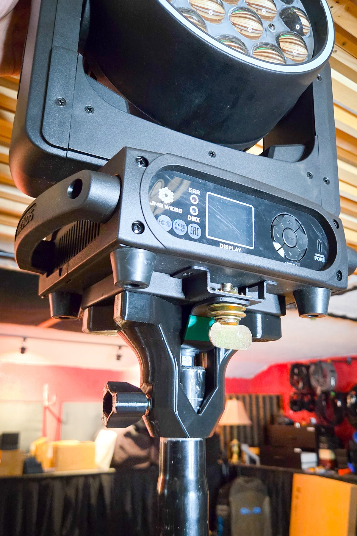 Pole Mount Adapter for Shehds 19X GEN 2 GalaxyJet Moving Wash fits 35mm standard speaker tripod