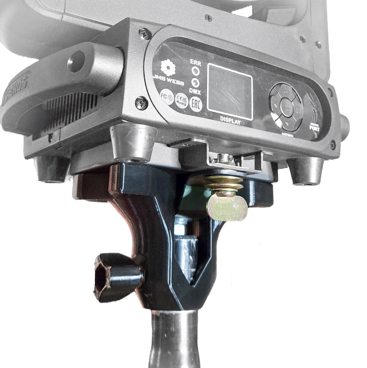 Pole Mount Adapter for Shehds 19X GEN 2 GalaxyJet Moving Wash fits 35mm standard speaker tripod
